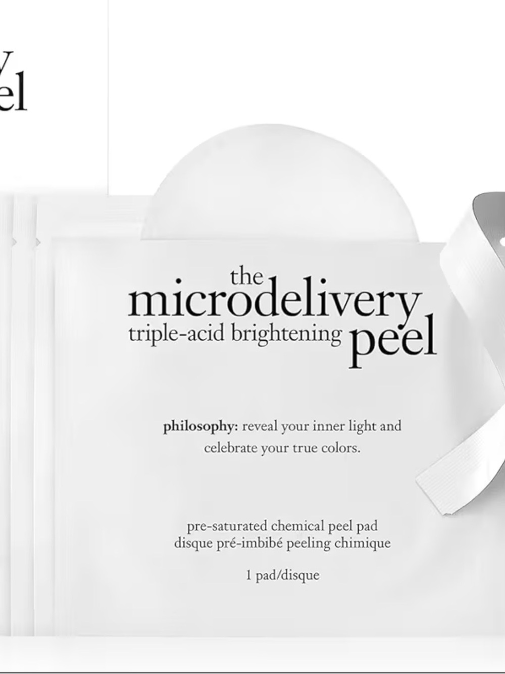 Philosophy microdelivery triple-acid brightening peel pads new in box 12 count